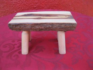 Handmade Doll Baby Bench Solid Natural Wood Use or Display ✞