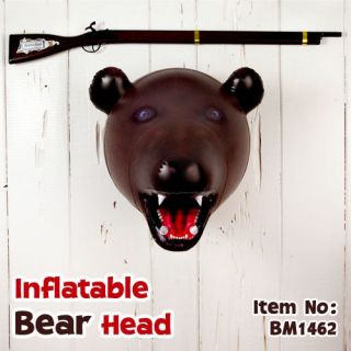 FUNNY GAG INFLATABLE BEAR HEAD + 1 million novelty bill
