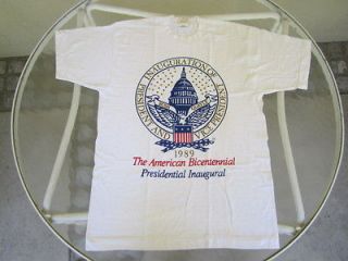 Bicentennial Election George Bush White House shirt president vtg USA 