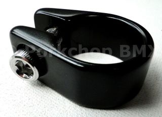 Tuf Neck style BMX alloy seat clamp 28.6mm 1 1/8 BLACK