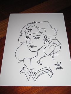NYCC 2012 Phil Noto Original Sketch Art Wonder Woman w/ Ben 
