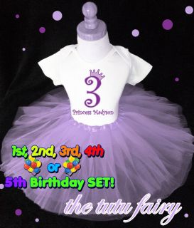 1st 2nd 3rd 4th 5th 6th Birthday Princess crown shirt & light purple 