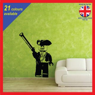 Lego Pirate and Gun   LARGE wall art vinyl sticker decal graphic 