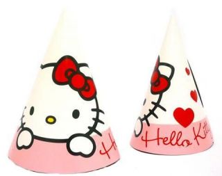 Hello Kitty Sweetheart Party Hats x 6