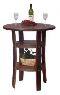 Napa Bistro Table   Made from Real Wine Barrel Staves