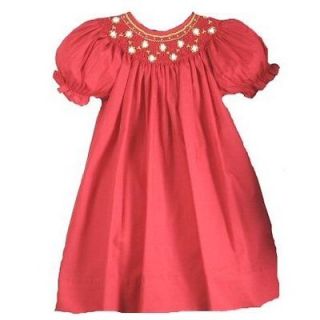 NEW Petit Ami Red Bishop Smocked Dress 2T, 3T, 4T