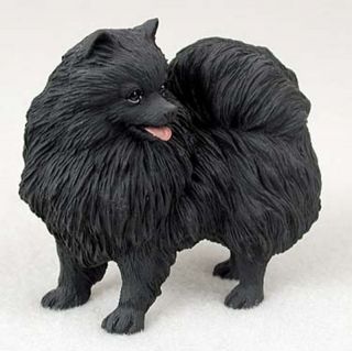 Pomeranian Hand Painted Collectible Dog Figurine Black