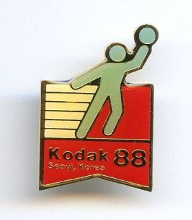 Vintage 1988 Seoul Korea Summer Olympic Games Kodak Lapel Tie Tack Pin