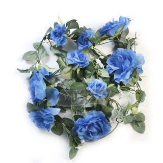 Royal Blue ROSE GARLAND Silk WEDDING Flowers Arch Decor