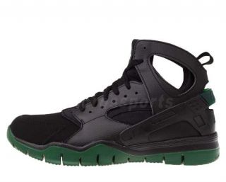 Nike Air Huarache Bball 2012 Black Gorge Green Mens Basketball Shoes 