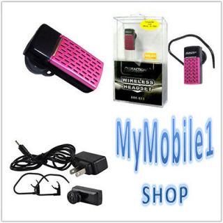 Stylish Hot Pink Bluetooth Headset for iPhone/iPad/Samsung Galaxy/HTC 