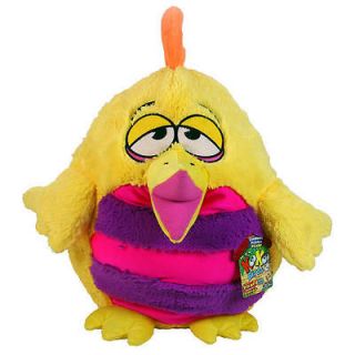 KooKoo Daddy Birds 12Plush Toy with Sou   Orange Crested​, Bug Eyed 