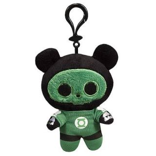   Skelanimals ChungKee Panda Green Lantern Plush Key Ring Bag Clip On