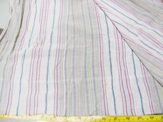 BTY STRIPED LIGHT WEIGHT COTTON GAUZE FABRIC 39 WIDE