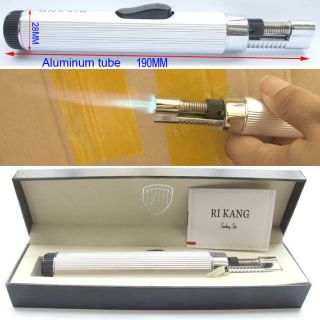 Gift Aluminum tube Butane Gas Jet Flame Torch Electronic Lighter 