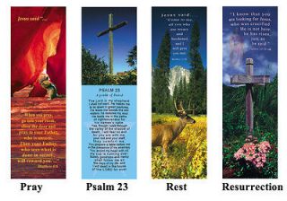   of 25 Inspirational christian bookmarks with photo art and Bible verse