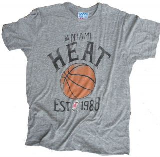 New NBA Junk Food Miami Heat Tri Blend Mens T Shirt