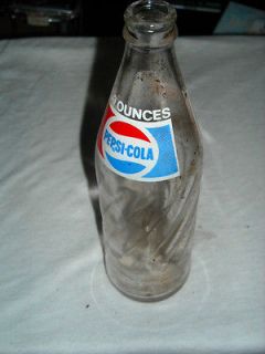 old pepsi glass bottle no cracks or chips been in storage for years