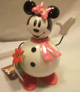 NWT Disney Minnie Mouse Christmas Wobble Decor 5.5 Bobblehead 