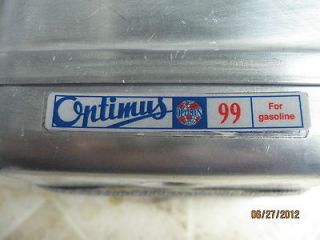 Optimus 99 replacement stove label/ perfect and laminated LQQK