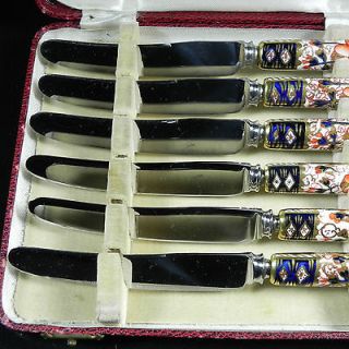   Royal Crown Derby Traditional Imari Pattern Tea Knives in Original Box