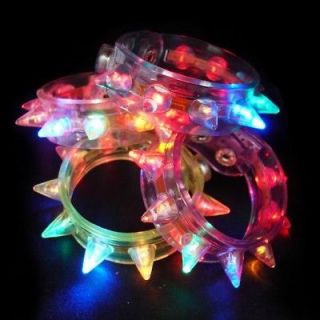 Soft Spiked LED Bracelet Rave Man Lights Burning Toy Clothing Wear 