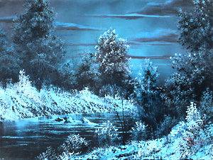 Bob Ross Painting Packet~Landsca​pe~Midnight River
