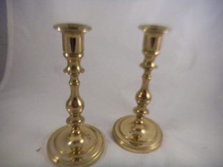 Pair of Baldwin Brass 7 Candlestick Candle Holders Forged in America