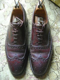BROOKS BROTHERS ENGLISH WINGTIPS BROWN, BENCH MADE IN ENGLAND