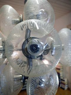Crystal BUBBLE Glass Globes Sputnik CHANDELIER Atomic Pendant Lamp 50s