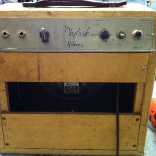 Vintage GIBSON Skylark Amp GA 5 Rare Gold/yellow Covering