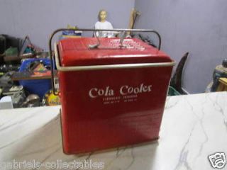 Vintage 1950s New York Red Fiberglass Insulated Poloron Cola Cooler