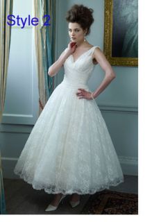   White/ivory lace wedding dress Bridal Ball gown Party Dress Custom SZ