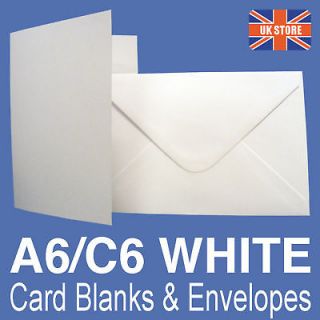 50 x A6 White Card Blanks & Envelopes Wedding Party
