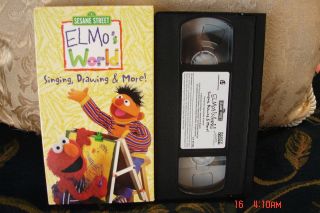 Sesame Street Elmos World Singing, Drawing &More Vhs Educational 