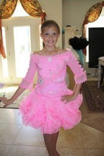 Bubblegum Pink National Pageant Dress Glitz & Gorgeous Girls Size 9 10 