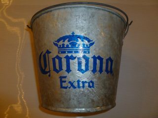 Corona Extra Metal Ice Bucket   Galvanized Steel, Beer, Size #6