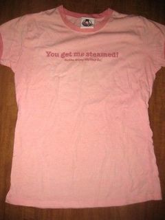 BUBBA GUMP SHRIMP juniors XL T shirt pink FORREST steam