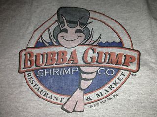 Bubba Gump Shrimp T Shirt Medium M Grey Forrest Gump Restaurant