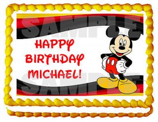 Mickey Mouse edible cake topper   quarter sheet size cake