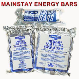 Mainstay Emergency Food Bars Sample Pack 7200 calorie 6day Ration 3 