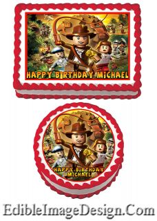   LEGO Edible Birthday Party Cake Image Cupcake Topper Favor Supply