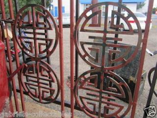 Antique Metal Unique Design Wrought Iron Red Gate Fence