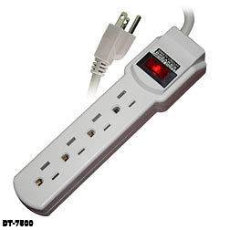 OUTLET POWER STRIP WITH 8 CORD AND CIRCUIT BREAKER
