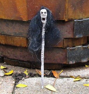 Miniature Dollhouse Witch Wizard Corpse Head Staff