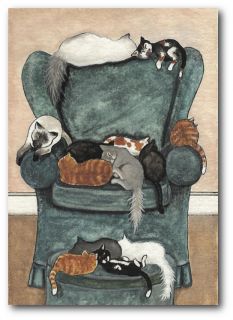 Tuxedo Calico Tabby Himalayan Siamese Persian Multi Cat Chair   LE 