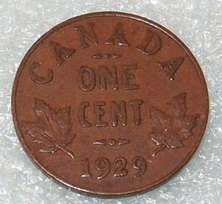 1929 Canada Canadian PENNY 1 one CENT small cent COIN
