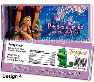 Tangled Rapunzel Candy Bar Wrapper Birthday Party Favor