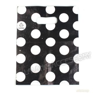   Wholesale Black&white Pattern Plastic Gift Pack Boutique Carrier Bags