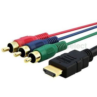 5Ft HDMI to 3 RCA RCA Video Audio Component Convert Cable M/M For HDTV